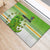 Cook Islands Va'a Race Rubber Doormat Te Tatau Tattoos Sporty Style Green-White Color - Polynesian Pride