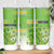 Personalised Cook Islands Va'a Race Skinny Tumbler Te Tatau Tattoos Sporty Style Green-White Color - Polynesian Pride