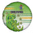 Cook Islands Va'a Race Spare Tire Cover Te Tatau Tattoos Sporty Style Green-White Color - Polynesian Pride