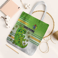 Cook Islands Va'a Race Tote Bag Te Tatau Tattoos Sporty Style Green-White Color - Polynesian Pride