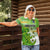 Personalised Cook Islands Va'a Race Women Polo Shirt Te Tatau Tattoos Sporty Style Green-White Color - Polynesian Pride