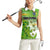 Personalised Cook Islands Va'a Race Women Sleeveless Polo Shirt Te Tatau Tattoos Sporty Style Green-White Color - Polynesian Pride