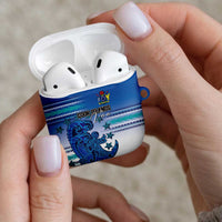Cook Islands Va'a Race AirPods Case Te Tatau Tattoos Sporty Style Light Blue Color - Polynesian Pride