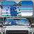 Cook Islands Va'a Race Auto Sun Shade Te Tatau Tattoos Sporty Style Light Blue Color - Polynesian Pride