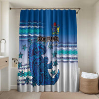 Cook Islands Va'a Race Bathroom Set Te Tatau Tattoos Sporty Style Light Blue Color - Polynesian Pride