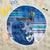 Cook Islands Va'a Race Beach Blanket Te Tatau Tattoos Sporty Style Light Blue Color - Polynesian Pride