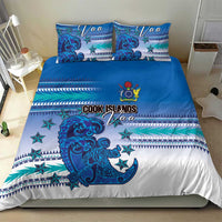 Cook Islands Va'a Race Bedding Set Te Tatau Tattoos Sporty Style Light Blue Color - Polynesian Pride