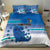 Cook Islands Va'a Race Bedding Set Te Tatau Tattoos Sporty Style Light Blue Color - Polynesian Pride