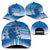 Cook Islands Va'a Race Classic Cap Te Tatau Tattoos Sporty Style Light Blue Color - Polynesian Pride