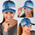 Cook Islands Va'a Race Classic Cap Te Tatau Tattoos Sporty Style Light Blue Color - Polynesian Pride