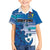 Personalised Cook Islands Va'a Race Family Matching Off The Shoulder Long Sleeve Dress and Hawaiian Shirt Te Tatau Tattoos Sporty Style Light Blue Color - Polynesian Pride