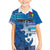 Personalised Cook Islands Va'a Race Family Matching Short Sleeve Bodycon Dress and Hawaiian Shirt Te Tatau Tattoos Sporty Style Light Blue Color - Polynesian Pride
