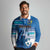 Personalised Cook Islands Va'a Race Long Sleeve Polo Shirt Te Tatau Tattoos Sporty Style Light Blue Color - Polynesian Pride