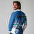 Personalised Cook Islands Va'a Race Long Sleeve Polo Shirt Te Tatau Tattoos Sporty Style Light Blue Color - Polynesian Pride