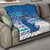 Cook Islands Va'a Race Quilt Te Tatau Tattoos Sporty Style Light Blue Color - Polynesian Pride