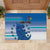 Cook Islands Va'a Race Rubber Doormat Te Tatau Tattoos Sporty Style Light Blue Color - Polynesian Pride