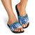 Cook Islands Va'a Race Slide Sandals Te Tatau Tattoos Sporty Style Light Blue Color - Polynesian Pride