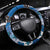 Cook Islands Va'a Race Steering Wheel Cover Te Tatau Tattoos Sporty Style Light Blue Color - Polynesian Pride
