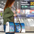 Cook Islands Va'a Race Travel Bag Te Tatau Tattoos Sporty Style Light Blue Color - Polynesian Pride