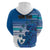 Personalised Cook Islands Va'a Race Zip Hoodie Te Tatau Tattoos Sporty Style Light Blue Color - Polynesian Pride