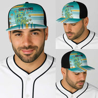Cook Islands Va'a Race Baseball Net Cap Te Tatau Tattoos Sporty Style Turquoise Color - Polynesian Pride