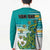 Personalised Cook Islands Va'a Race Blazer Te Tatau Tattoos Sporty Style Turquoise Color - Polynesian Pride