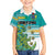 Personalised Cook Islands Va'a Race Family Matching Off The Shoulder Long Sleeve Dress and Hawaiian Shirt Te Tatau Tattoos Sporty Style Turquoise Color - Polynesian Pride