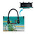 Cook Islands Va'a Race Leather Bag Te Tatau Tattoos Sporty Style Turquoise Color - Polynesian Pride