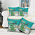 Cook Islands Va'a Race Pillow Cover Te Tatau Tattoos Sporty Style Turquoise Color - Polynesian Pride