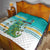Cook Islands Va'a Race Quilt Te Tatau Tattoos Sporty Style Turquoise Color - Polynesian Pride