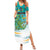 Personalised Cook Islands Va'a Race Summer Maxi Dress Te Tatau Tattoos Sporty Style Turquoise Color - Polynesian Pride