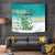 Cook Islands Va'a Race Tapestry Te Tatau Tattoos Sporty Style Turquoise Color - Polynesian Pride