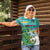 Personalised Cook Islands Va'a Race Women Polo Shirt Te Tatau Tattoos Sporty Style Turquoise Color - Polynesian Pride