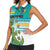 Personalised Cook Islands Va'a Race Women Sleeveless Polo Shirt Te Tatau Tattoos Sporty Style Turquoise Color - Polynesian Pride