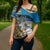 Personalised Cook Islands Va'a Race Cross Shoulder Shirt Te Tatau Tattoos Sporty Style Glory Blue Color - Polynesian Pride