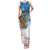 Personalised Cook Islands Va'a Race Family Matching Tank Maxi Dress and Hawaiian Shirt Te Tatau Tattoos Sporty Style Glory Blue Color - Polynesian Pride