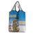 Cook Islands Va'a Race Grocery Bag Te Tatau Tattoos Sporty Style Glory Blue Color - Polynesian Pride