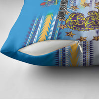 Cook Islands Va'a Race Pillow Cover Te Tatau Tattoos Sporty Style Glory Blue Color - Polynesian Pride