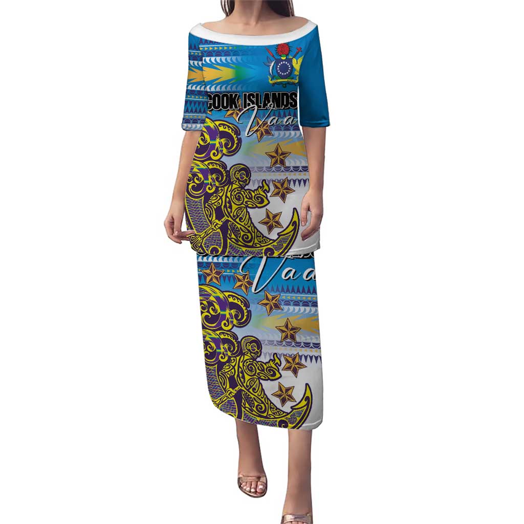 Personalised Cook Islands Va'a Race Puletasi Te Tatau Tattoos Sporty Style Glory Blue Color - Polynesian Pride