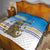 Cook Islands Va'a Race Quilt Te Tatau Tattoos Sporty Style Glory Blue Color - Polynesian Pride