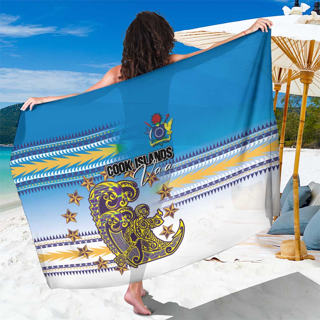 Cook Islands Va'a Race Sarong Te Tatau Tattoos Sporty Style Glory Blue Color - Polynesian Pride
