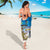 Cook Islands Va'a Race Sarong Te Tatau Tattoos Sporty Style Glory Blue Color - Polynesian Pride