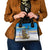 Cook Islands Va'a Race Shoulder Handbag Te Tatau Tattoos Sporty Style Glory Blue Color - Polynesian Pride
