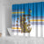 Cook Islands Va'a Race Shower Curtain Te Tatau Tattoos Sporty Style Glory Blue Color - Polynesian Pride