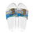 Cook Islands Va'a Race Slide Sandals Te Tatau Tattoos Sporty Style Glory Blue Color - Polynesian Pride