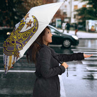 Cook Islands Va'a Race Umbrella Te Tatau Tattoos Sporty Style Glory Blue Color - Polynesian Pride