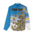 Personalised Cook Islands Va'a Race Women Casual Shirt Te Tatau Tattoos Sporty Style Glory Blue Color - Polynesian Pride