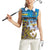 Personalised Cook Islands Va'a Race Women Sleeveless Polo Shirt Te Tatau Tattoos Sporty Style Glory Blue Color - Polynesian Pride