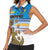 Personalised Cook Islands Va'a Race Women Sleeveless Polo Shirt Te Tatau Tattoos Sporty Style Glory Blue Color - Polynesian Pride