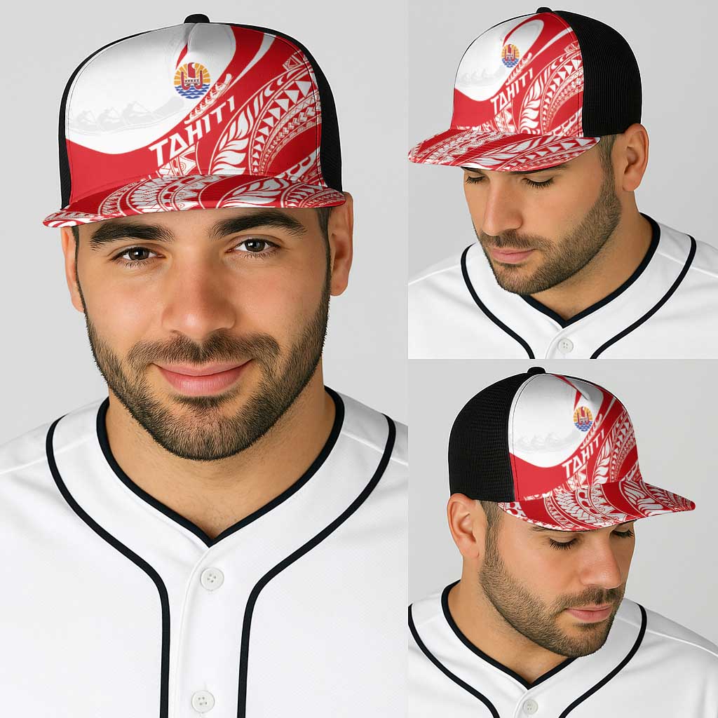 Tahiti Va'a Race Baseball Net Cap Polynesian Tattoos Sporty Style - Polynesian Pride
